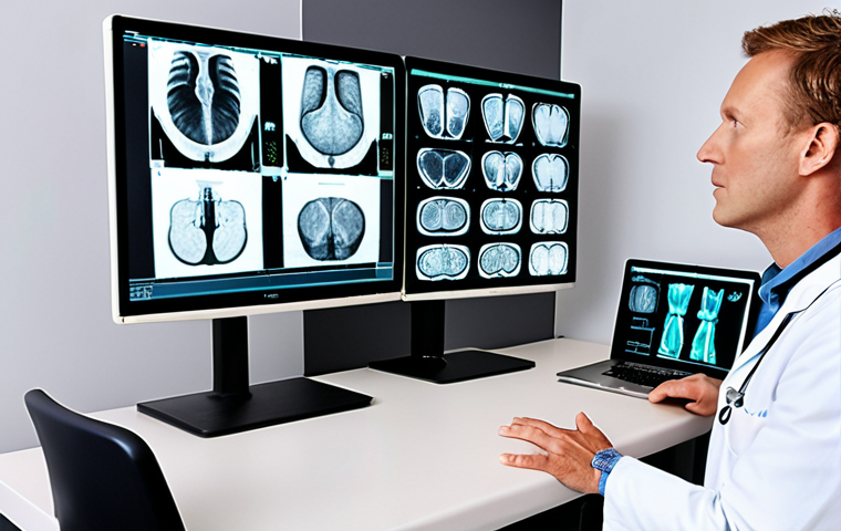 **Prompt:** *A bright, modern radiology room in a Swedish hospital. An AI-powered workstation displays a detailed X-ray image highlighting a subtle wrist fracture that a radiologist might miss. The radiologist, looking confident and supported, consults the AI's analysis on a large monitor. The overall atmosphere is one of collaboration between human expertise and artificial intelligence, improving diagnostics for patients.*